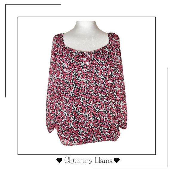 Fortune & Ivy Tops - Fortune + Ivy Blouse – Lightweight, Flowy, Versatile Top, Size M